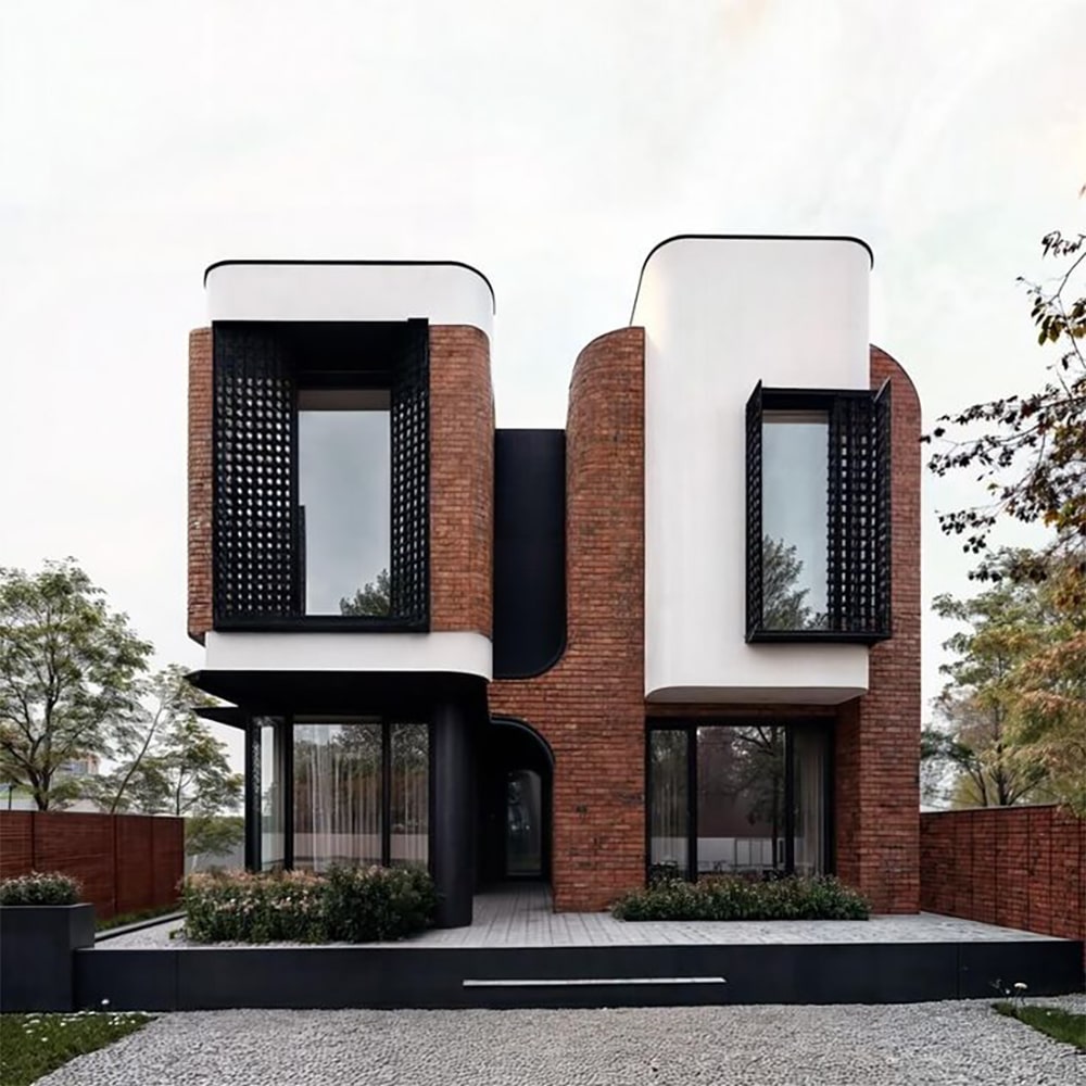 طراحی نمای آجری