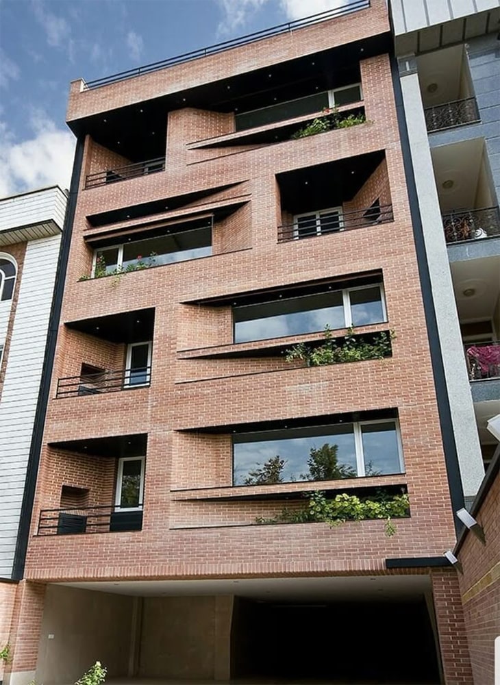 طراحی نمای آجری