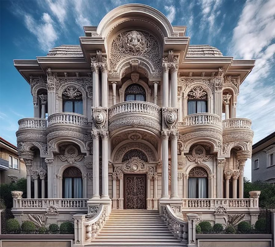 طراحی نمای رومی