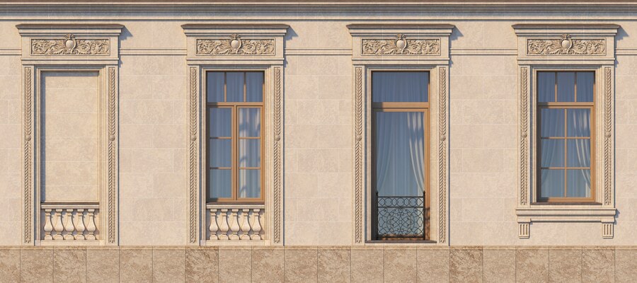 طراحی نمای سنگ