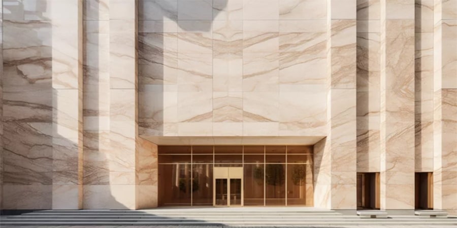 طراحی نمای سنگ