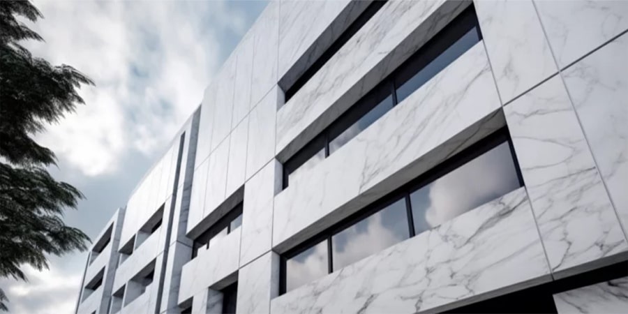 طراحی نمای سنگ