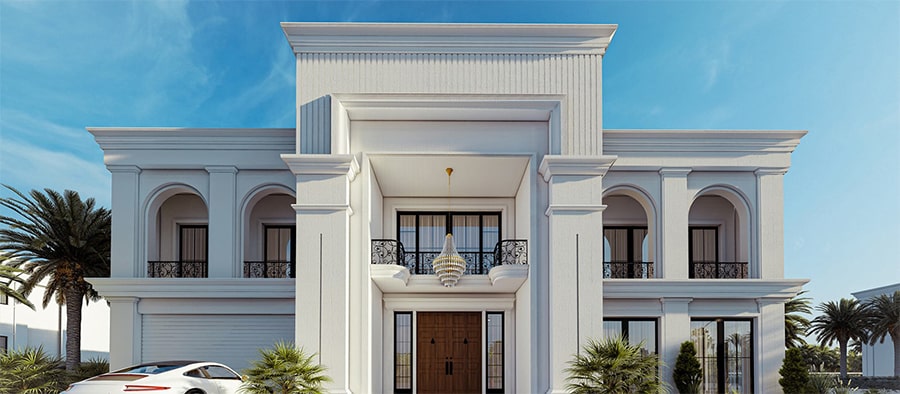 طراحی نمای سیمانی