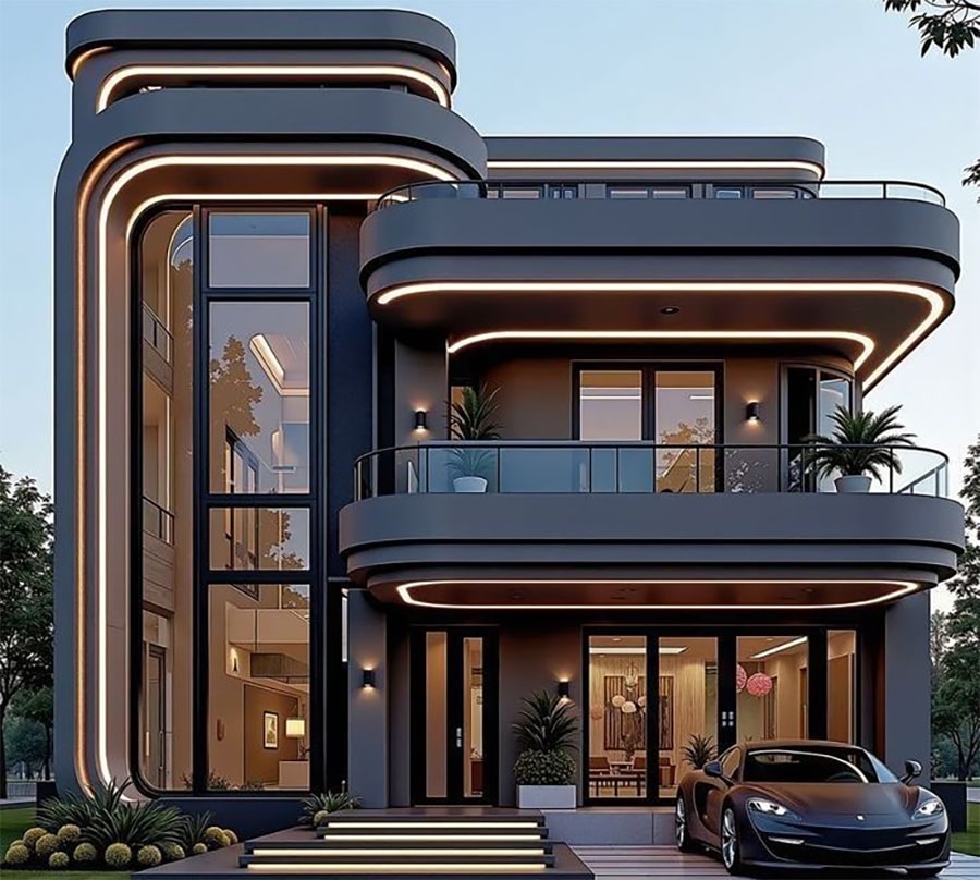 طراحی نمای مدرن ساختمان