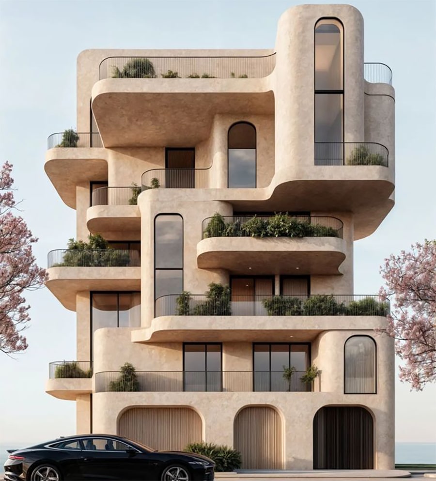 طراحی نمای مدرن ساختمان