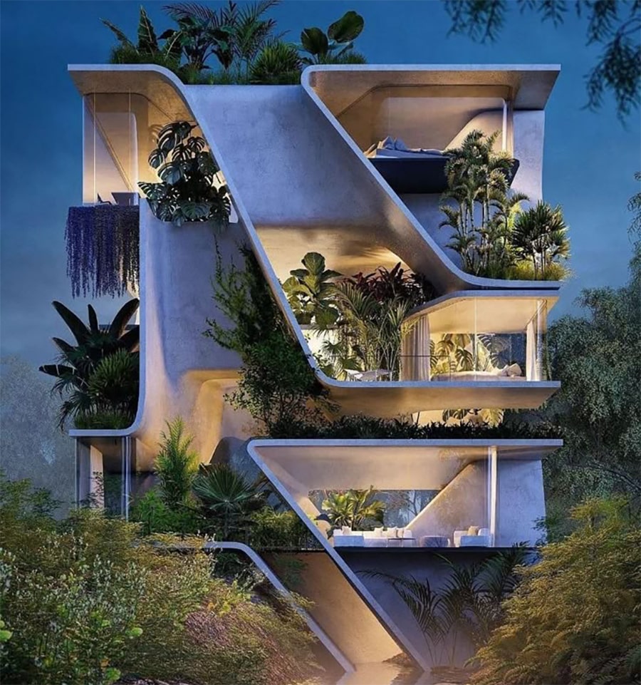 طراحی نمای مدرن ساختمان