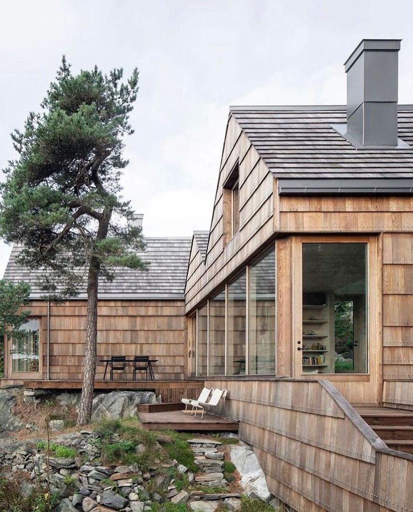 طراحی نمای چوبی